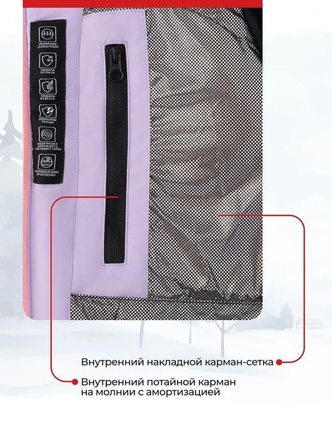 Куртка OLDOS  "Кайла" ARAW24JK2T102 розовый-мятный фото 5