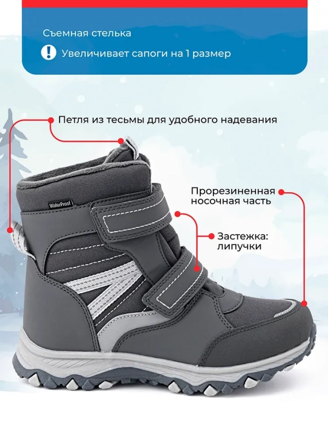 Сапоги OLDOS "Рене" AОAW24FW3T107 серый фото 3
